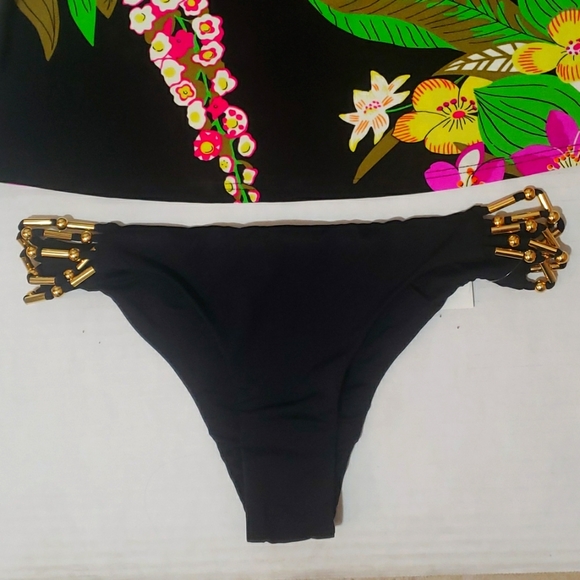 NWT Trina Turk Moonlite Tankini Top & Riviera Solid Bikini Bottom Set 2 - Picture 4 of 8